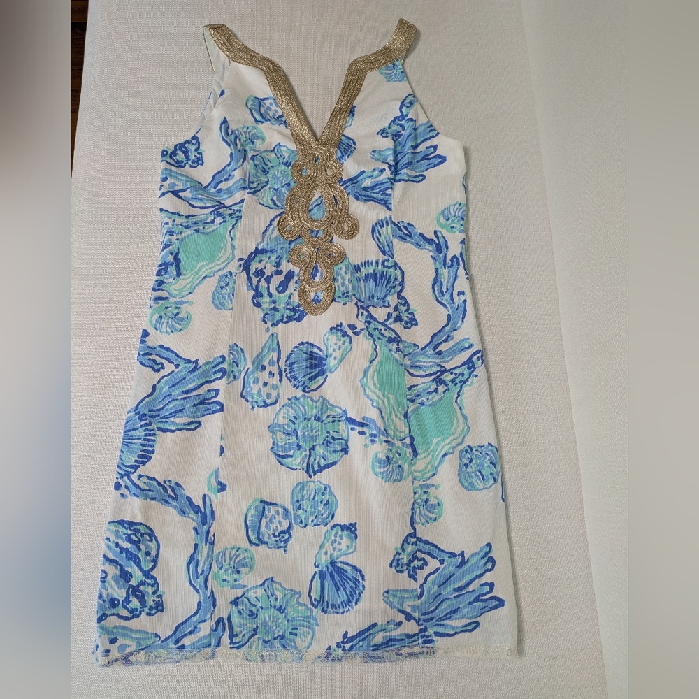 Lilly Pulitzer Emery Shift Mini Dress In Barefoot Princess